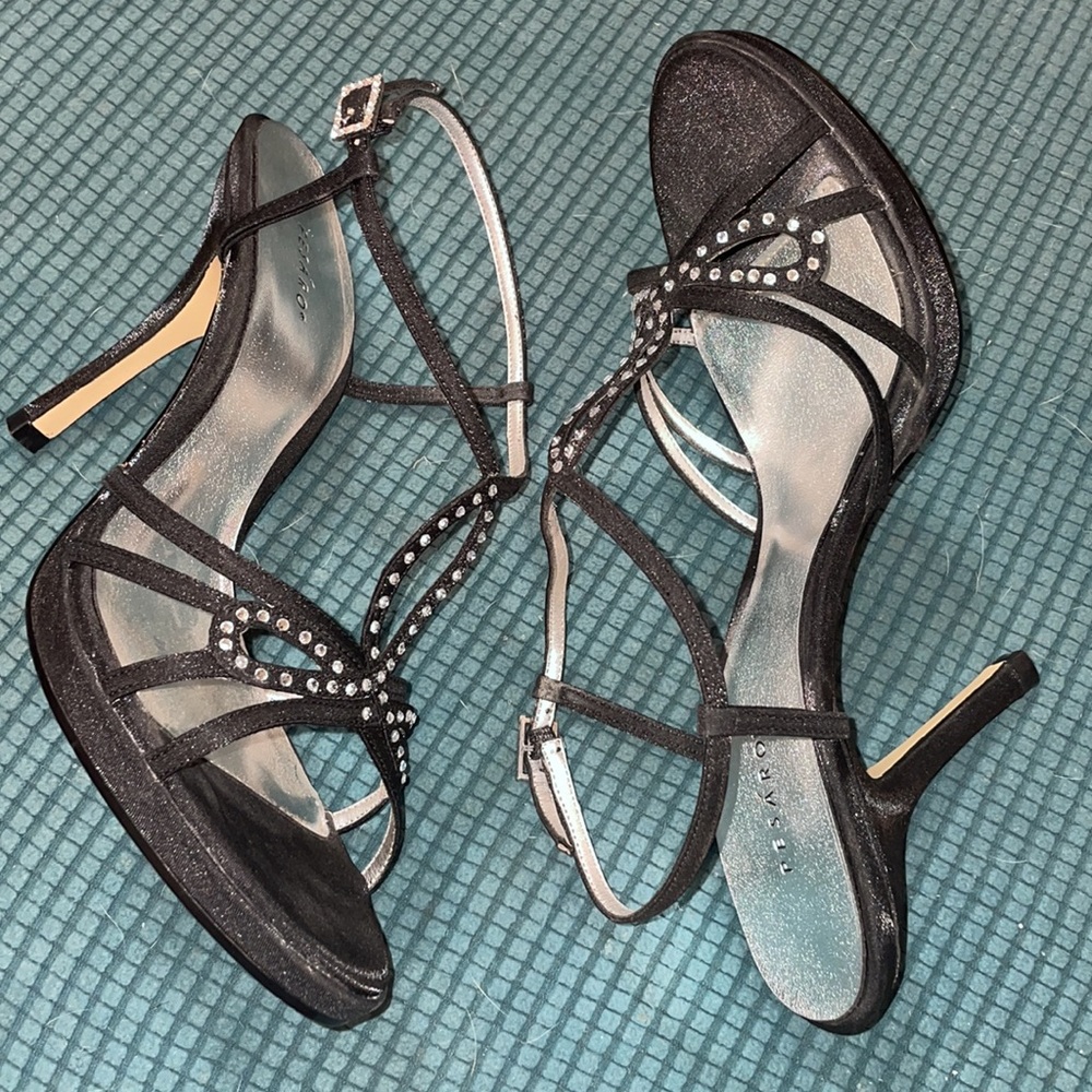 Strappy Rhinestone Dress Sandals- Size 9 - Picture 4 of 6